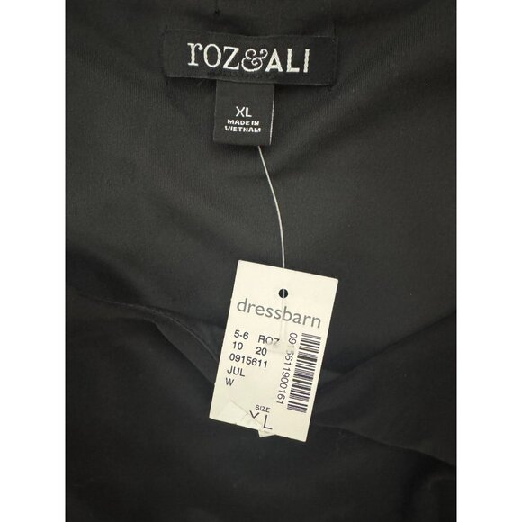 Roz & Ali New Classy Little Black Dress Size XL Timeless Classic Office Work NWT - Picture 4 of 7